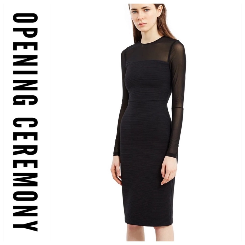 💕SALE💕 Opening Ceremony Black Imogen Ottoman Dress - Picture 4 of 12